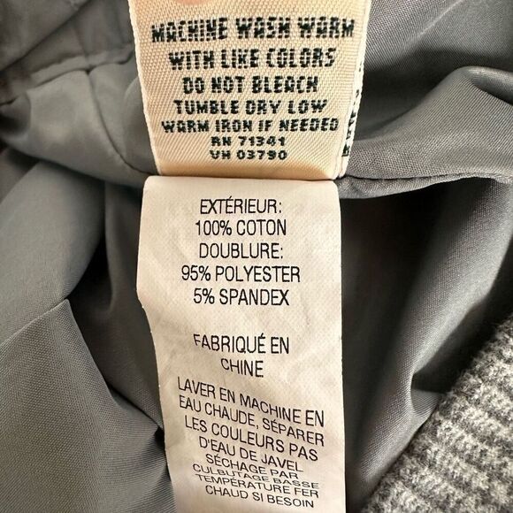 L.L. Bean Classic Fit Faux Wrap Skirt Gray Plaid size 10 Regular - Picture 10 of 11